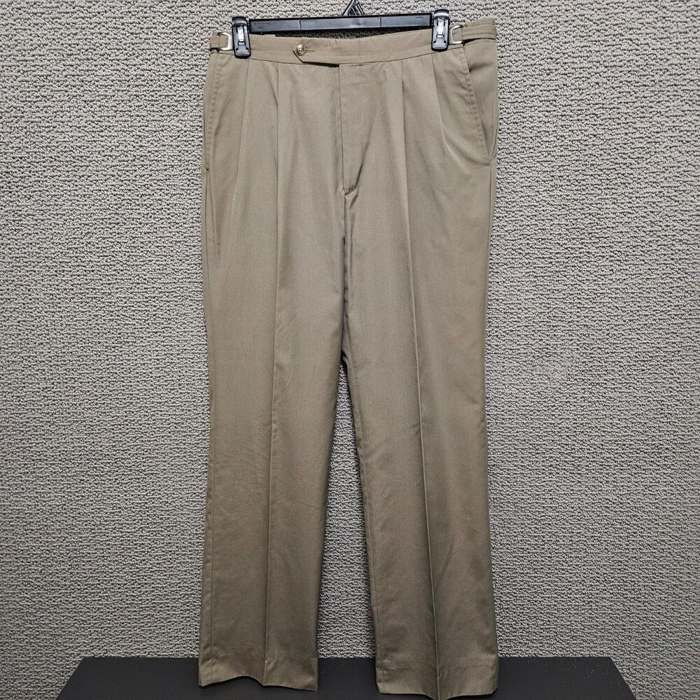 NORM THOMPSON ALWAYS FIT Portland Oregon Pleated Khaki Pants Men’s Size 34R